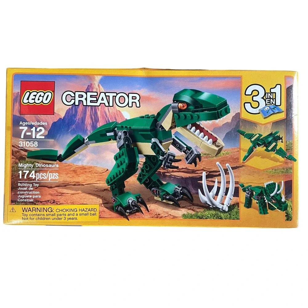 Lego Creator 3in1 31058 Mighty Dinosaurs Building Set Kids Green TRex Toy